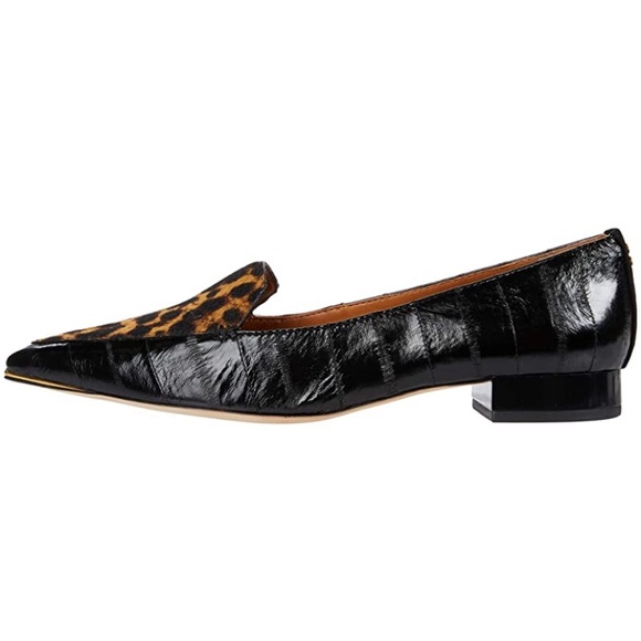 Tory Burch Lila 20 mm Loafer Shoe Black & Animal - Picture 8 of 12